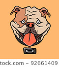 Hand drawn Cute bulldog illustration 92661409
