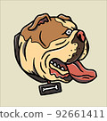 Hand drawn Cute bulldog illustration 92661411