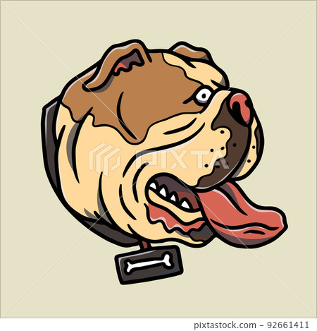 Hand drawn Cute bulldog illustration Hand drawn Cute bulldog illustration 92661411