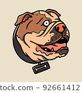 Hand drawn Cute bulldog illustration 92661412