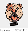 Hand drawn Cute bulldog illustration 92661413