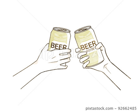 與罐裝啤酒敬酒 與罐裝啤酒敬酒 92662485