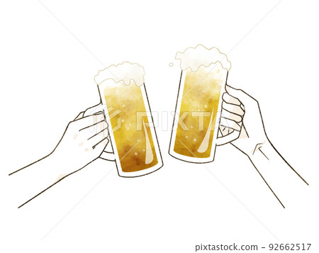 A toast with draft beer 92662517