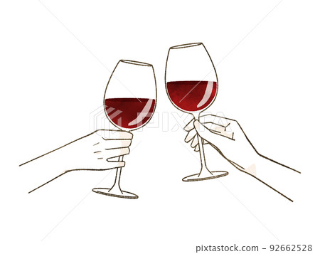 A toast with red wine A toast with red wine 92662528
