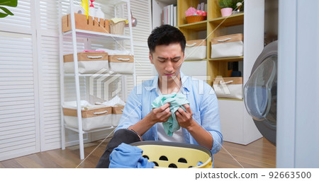 man dissatisfied the laundry smell 92663500