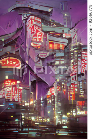 abstract purple city of the future collaboration with wombo artificial intelligence abstract purple city of the future collaboration with wombo artificial intelligence 92666779