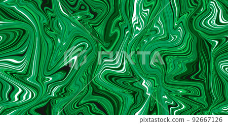 Malachite green seamless marble pattern with psychedelic swirls 92667126