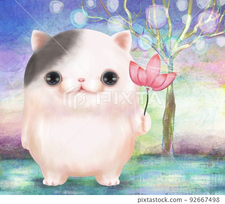 帶花的貓 92667498