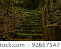 Stone stairs in mossy mountains 92667547