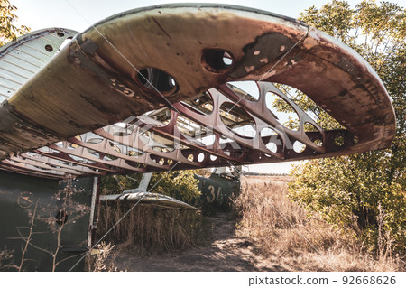 An-2 Antonov soviet plane abandoned in old airbase 92668626