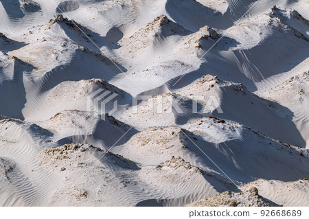 White sand dunes desert hills extraction at quarry White sand dunes desert hills extraction at quarry 92668689