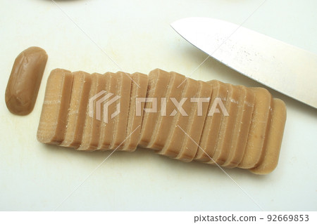 Kankoro mochi cut into pieces Kankoro mochi cut into pieces 92669853