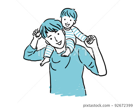 Dad and boy hugging Dad and boy hugging 92672399