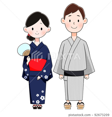 Yukata date - Stock Illustration [92673209] - PIXTA