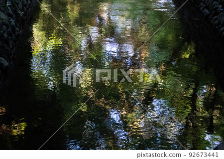 River flow in nature in Tokyo 92673441