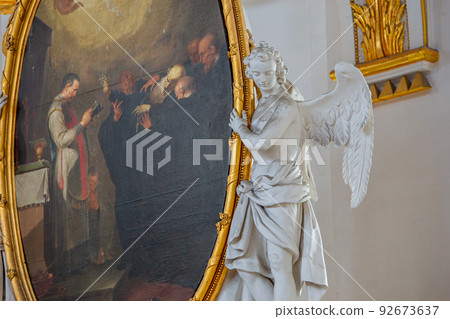 interiors of Wiblingen abbey, bavaria, germany interiors of Wiblingen abbey, bavaria, germany 92673637
