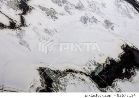Panda White Marble texture for your design work. Slab photo. 92675154