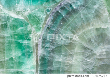 Green Fluorite precious stone, natural texture, part of unique interior. 92675213