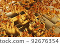 Square gold color abstract background 92676354
