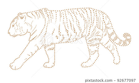 Tiger pinpoint silhouette Tiger pinpoint silhouette 92677097
