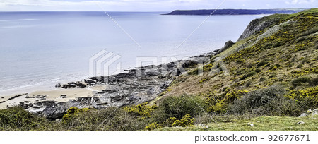 Three Cliffs Bay - Gower Peninsula, Wales, UK Three Cliffs Bay - Gower Peninsula, Wales, UK 92677671