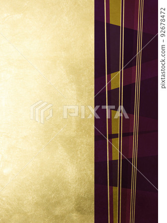 Notch in diagonal line (background material) Dark red gold leaf Notch in diagonal line (background material) Dark red gold leaf 92678472