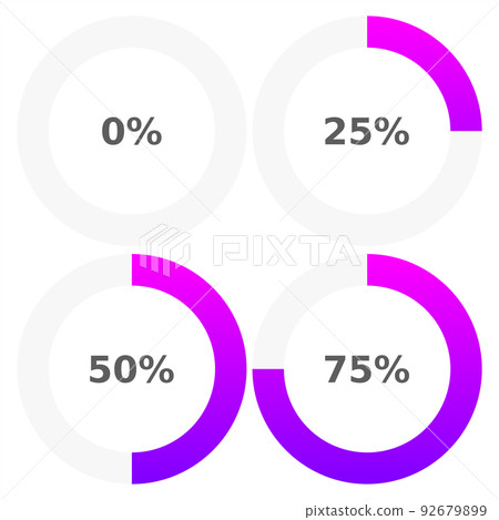 Abstract composition. Loading bar element icon. Creative web design download timer. Users completion indicator 92679899