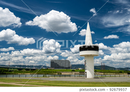 夏季淀川公園枚方地區景觀 92679937