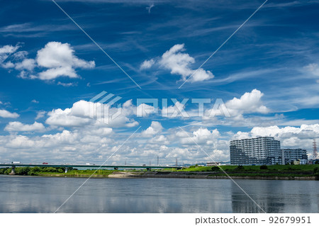 View of Takatsuki City from the Hirakata City side of the Yodo River View of Takatsuki City from the Hirakata City side of the Yodo River 92679951