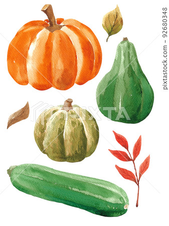 南瓜水彩 92680348