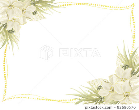 elegant white flower background illustration material 92680570