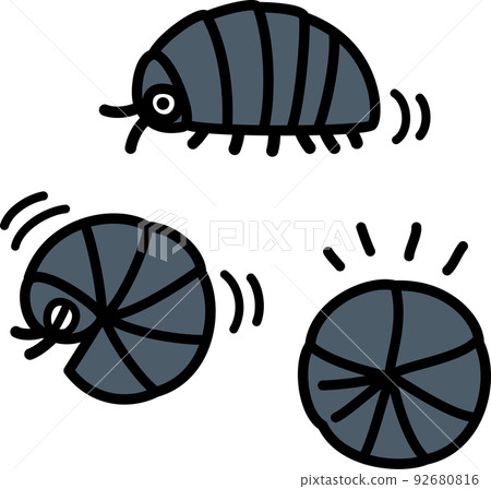 圓形藥丸虫字符 92680816