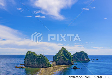 靜岡縣西津町 Tombolo 現象 三四郎島 92681032