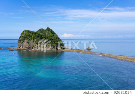 靜岡縣西津町 Tombolo 現象 三四郎島 92681034