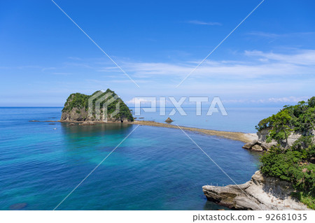 靜岡縣西津町 Tombolo 現象 三四郎島 92681035