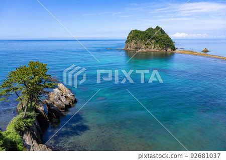 靜岡縣西津町 Tombolo 現象 三四郎島 92681037