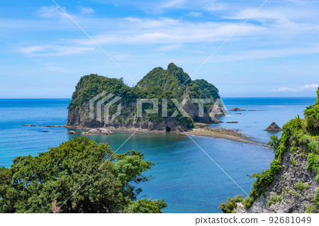 靜岡縣西津町 Tombolo 現象 三四郎島 92681049