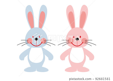 cute rabbit character - Stock Illustration [92681581] - PIXTA