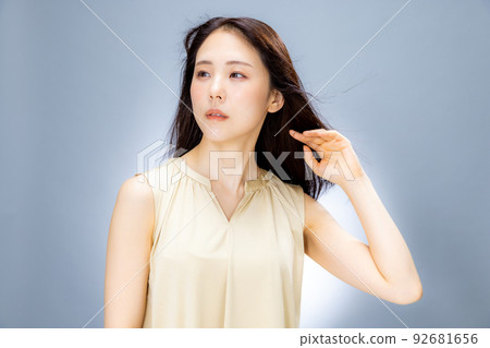 美麗的女人頭髮 92681656