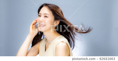 美麗的女人頭髮 美麗的女人頭髮 92681663