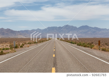 Scenic Road in the desert of American Nature Landscape. 92681783