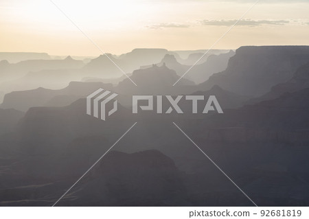 Desert Rocky Mountain American Landscape. Cloudy Sunny Sky. Desert Rocky Mountain American Landscape. Cloudy Sunny Sky. 92681819