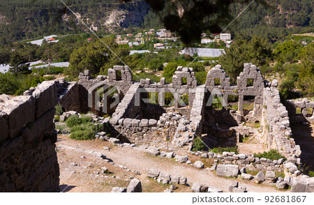 Ruins of Himnasium. Ancient Lycian city Arycanda. Turkey 92681867
