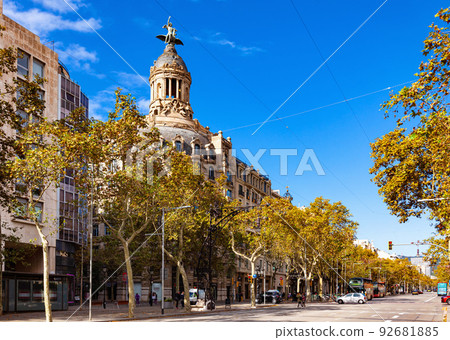 Passeig de Gracia street in Barcelona, Spain Passeig de Gracia street in Barcelona, Spain 92681885