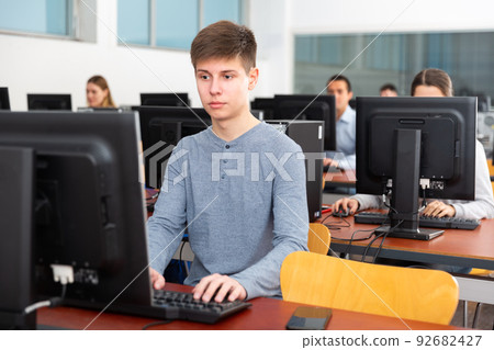 Computer science lesson in university class Computer science lesson in university class 92682427