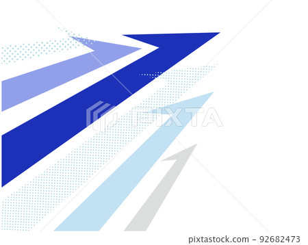 Blue background with an arrow rising to the right 92682473