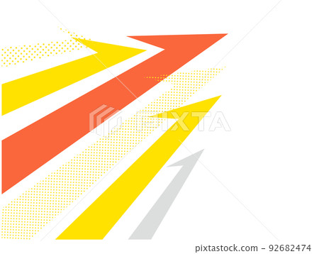 向右上升的箭頭的背景 黃色 92682474