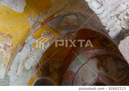 Frescoes on walls of St. Nicholas Church, Demre 92682523