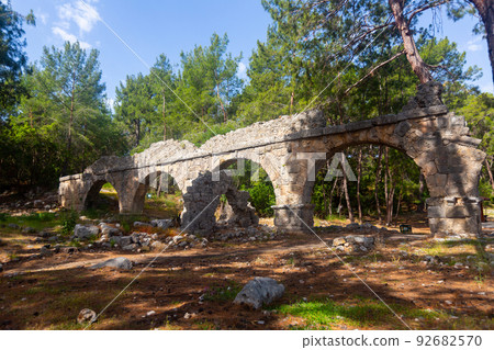 Ruined aquaeduct of Phaselis, Turkey Ruined aquaeduct of Phaselis, Turkey 92682570