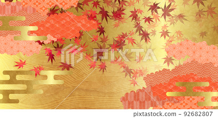  秋葉槭樹秋天背景 92682807